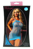 Blue Seductress Fishnet Dress in OS