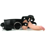 Real Skin Whoppers 6 1/2 Inch Dildo with Harness in 6.5 Inc