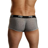 Gray Heather Rib Pouch Enhancer Short in XL