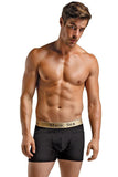 Black Rib Knit Panel Boxers in S