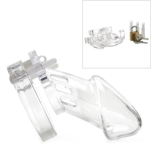 CB-6000 Male Chastity Device Clear in 3 1/4 Inch