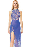Full Length Sheer & Lace Gown in OS