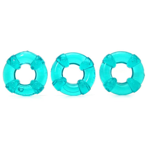U.Ring Cock Ring 3 Pack in Aqua