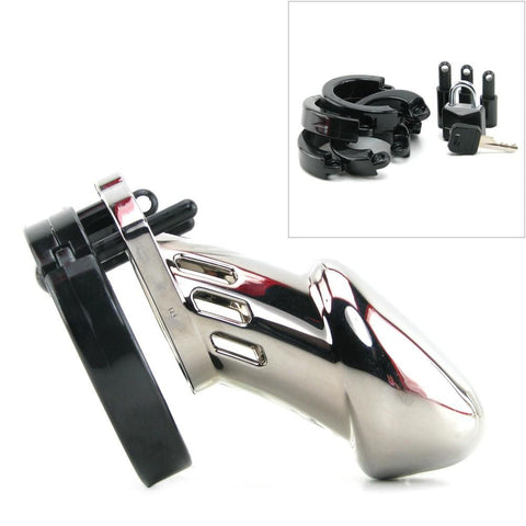CB-6000 Male Chastity Device Chrome in 3 1/4 Inch
