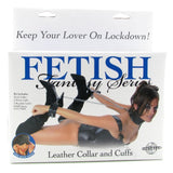 Fetish Fantasy Leather Collar and Cuffs