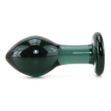 Crystal Premium Glass Large Butt Plug in Charcoal