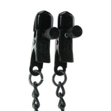 Broad Tip Clamp with Black Link Chain