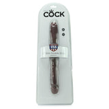 King Cock 12" Slim Double Dildo in Brown