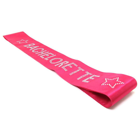 Diamante Bachelorette Sash in Hot Pink