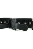 X-PLAY Chained Leather Ankle Cuffs in Black