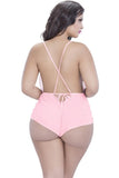 Sheer Romper with Lace Detail in 3X/4X
