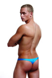 Blue Low Rise Thong in S/M