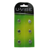 U.Vibe 6 Pack AG5 Alkaline Batteries