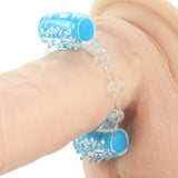 Color Pop Quickie Two-O Double Pleasure Cock Ring in Blue