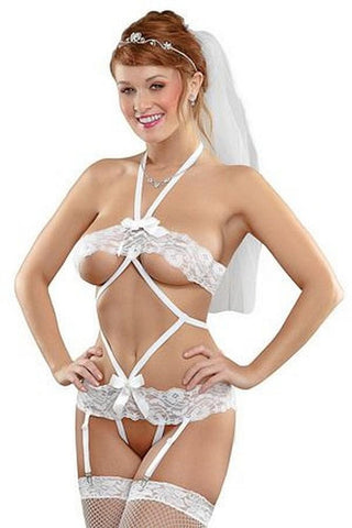 Bands of Lace Diamond Teddy in S/M
