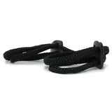 Japanese Silk Love Rope Wrist Cuffs in Black