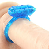 One Touch Vibrating Cock Ring in Blue