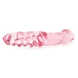 Blown Double Ended with Twist Glass Dildo in Pink