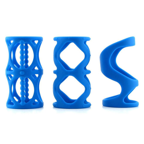 Posh Silicone Lover's Cage Set in Blue