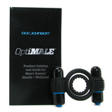 Optimale Vibrating Silicone Double C-Ring in Black