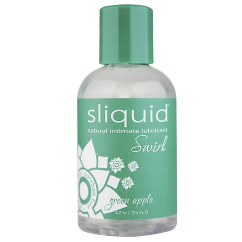 Swirl Flavored Lube 4.2oz/125ml in Green Apple