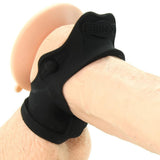 Rock Hard Silicone Ring & Ball Stretcher in Black