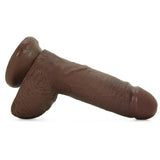 King Cock 7" Cock with Balls in Brown
