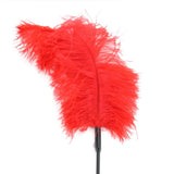 Ostrich Feather Body Tickler in Red