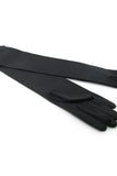 Black Satin Opera Gloves in OS