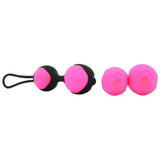 Silicone Kegal Balls in Black/Pink