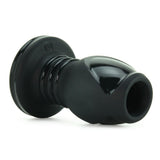 Platinum Silicone The Stretch Medium Tunnel Plug in Black