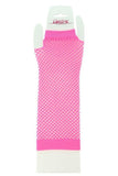 Long Fishnet Gloves in Neon Pink