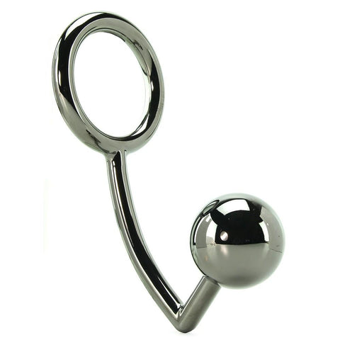 Tom of Finland Steel Cock Ring with Anal Ball