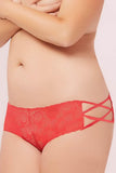 Romantic Red Geo Galloon Lace Boyshort in 1X/2X