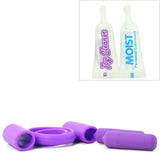 Silicone Double Delight Cock Ring in Purple