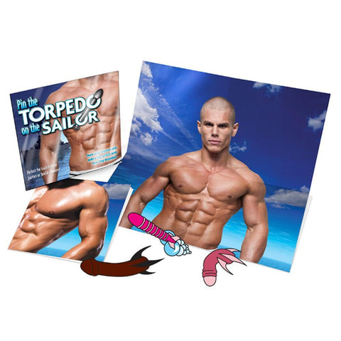 Pin the Torpedo on The Sailor Party Game