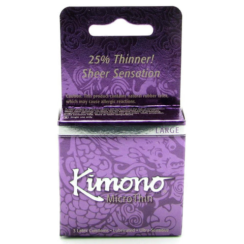 Kimono MicroThin Large Condoms in 3 Pack