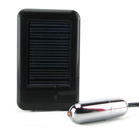 Solar Powered Silver Bullet Vibe in Silver