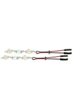Pink Tweezer Clamps with Pink Beaded Tassels