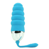 Twistty Wireless Contour Silicone Egg Vibe in Neon Blue
