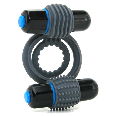 Optimale Vibrating Silicone Double C-Ring in Slate