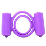 Silicone Double Delight Cock Ring in Purple