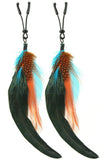 Multicolor Feathered Mini Tweezer Clamps