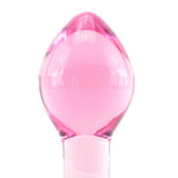 Crystal Premium Glass Large Butt Plug in Pink