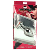 Crimson Tied Scarlet Heart Gem Steel Plug