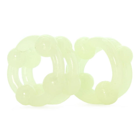 Island Rings Double Stacker Cock Ring Set in Glow in the Da
