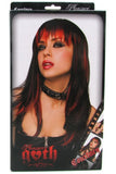 Courtney Wig in Black with Burnt Red