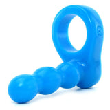 Platinum Silicone The Double Dip 2 Cock Ring Plug in Blue