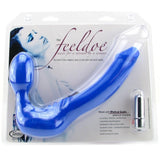 Feeldoe Slim Wearable Vibrating Double Dildo in Blue