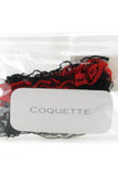 Ruffled Black & Red Lace Leg Garter in OS